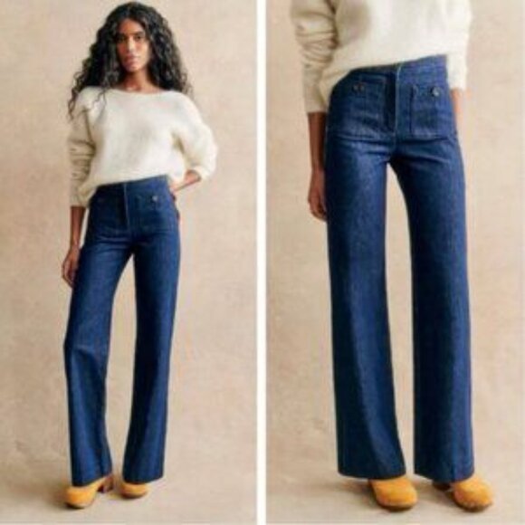 Sezane Dan Trousers | Indigo FR38 / US 6 - Picture 12 of 16